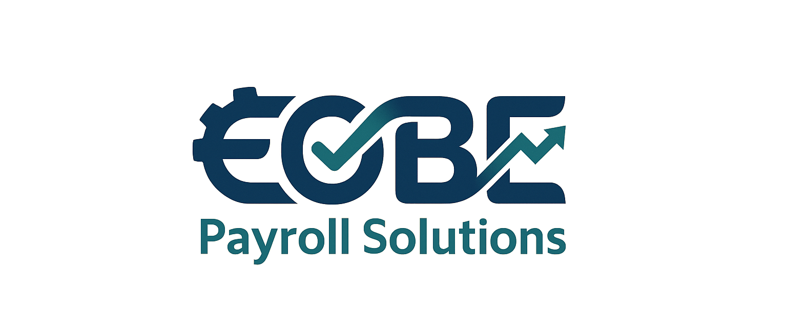 EOBE Payroll Solutions primary logo with transparent background